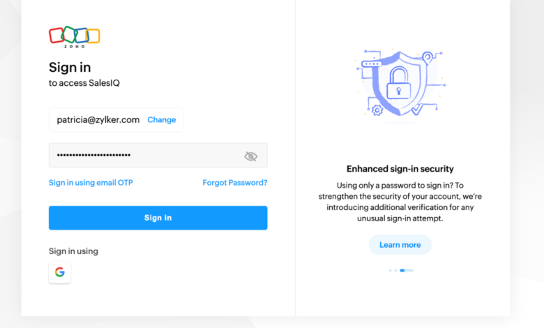 salesiq login